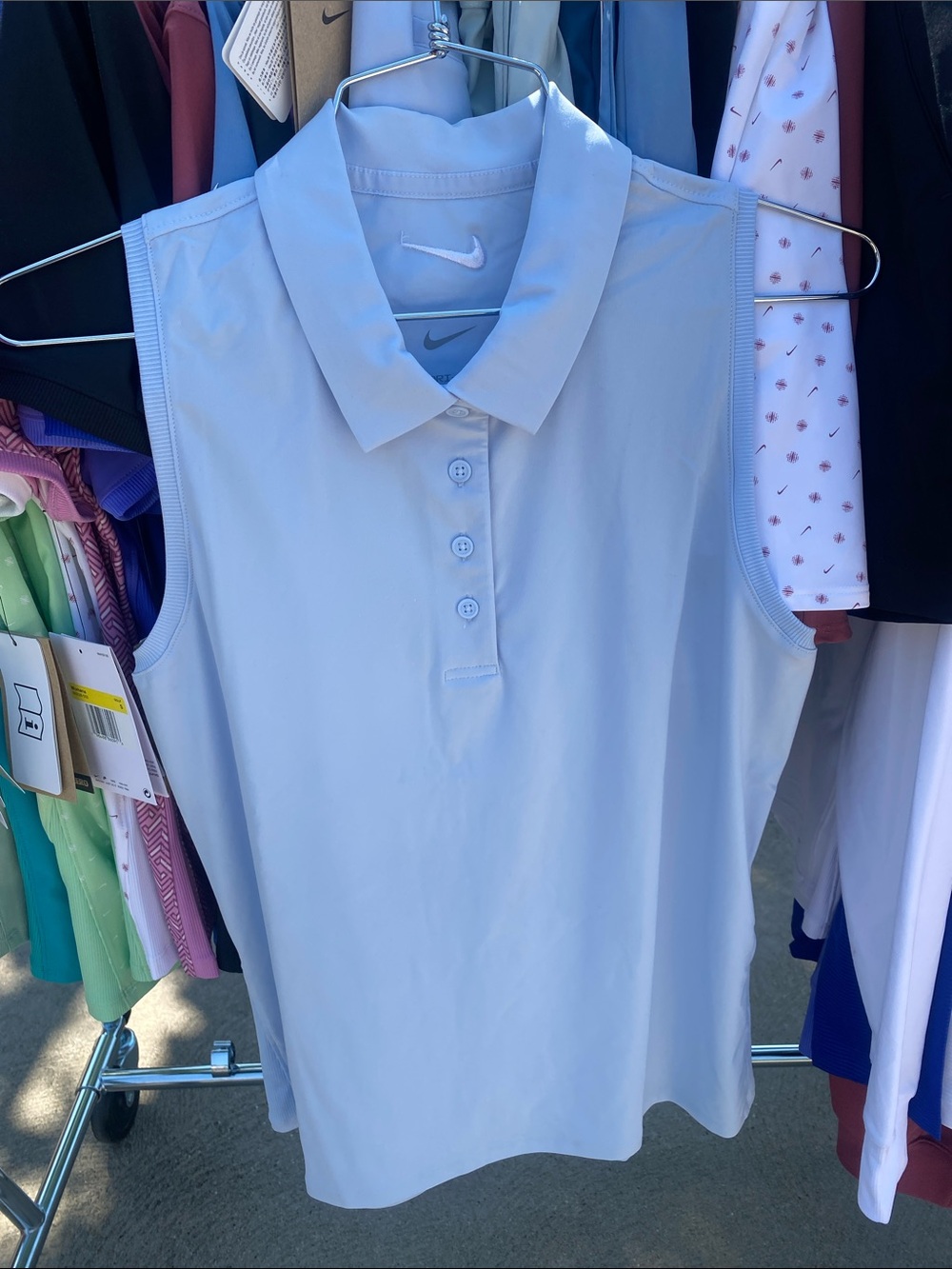 NWT Nike Women’s Sleeveless Polo Tank Top - Baby Blue, small